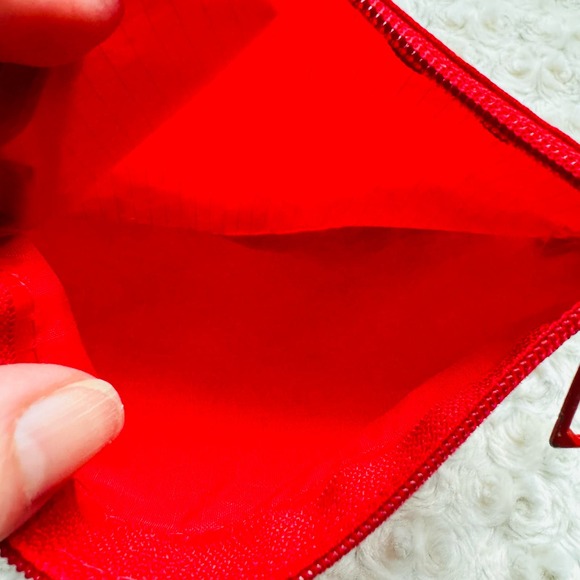 LeSportsac Vintage Red Cosmetic Travel Case Bag Top Zipper - Picture 2 of 4